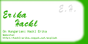 erika hackl business card
